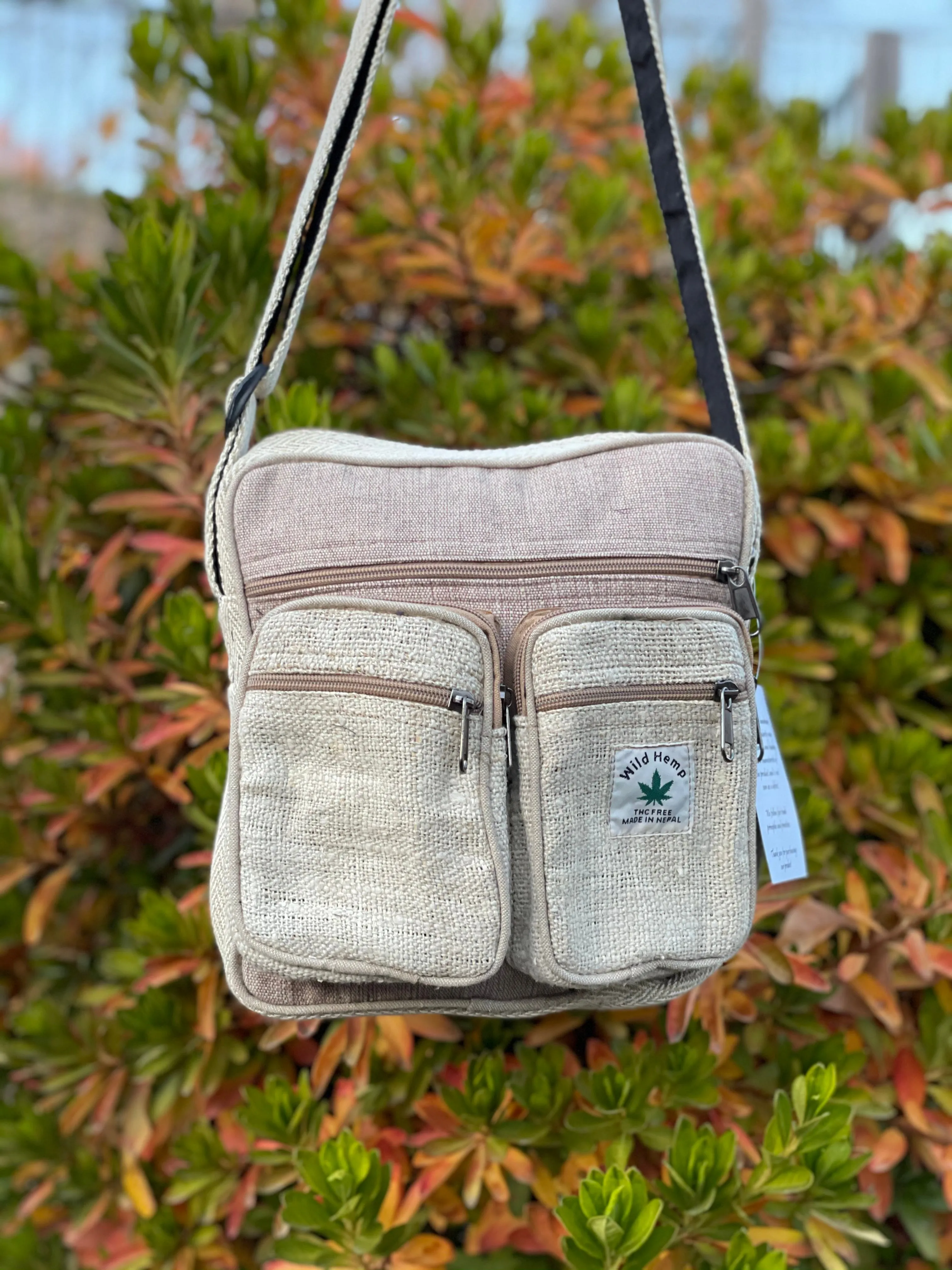 100% Hemp Unisex Laptop Bag Cross Body Shoulder Bag