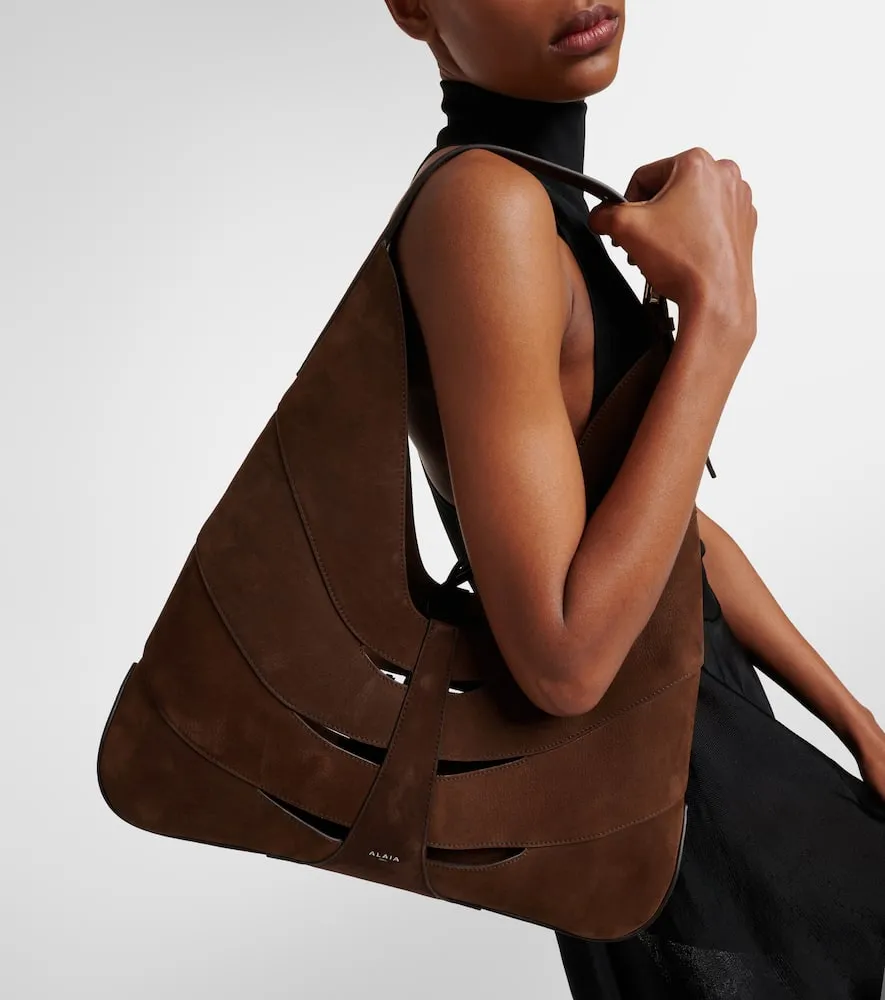 Alaia Delta suede shoulder bag