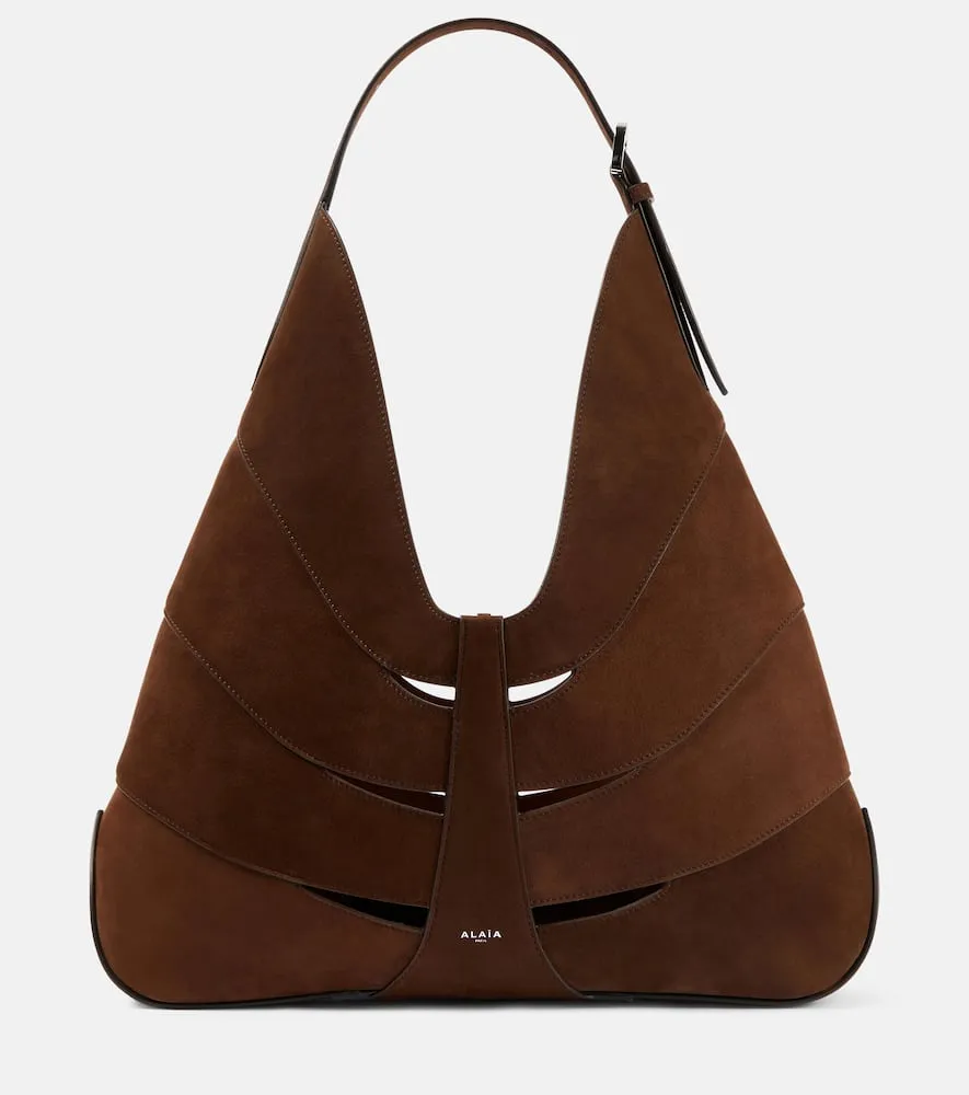 Alaia Delta suede shoulder bag