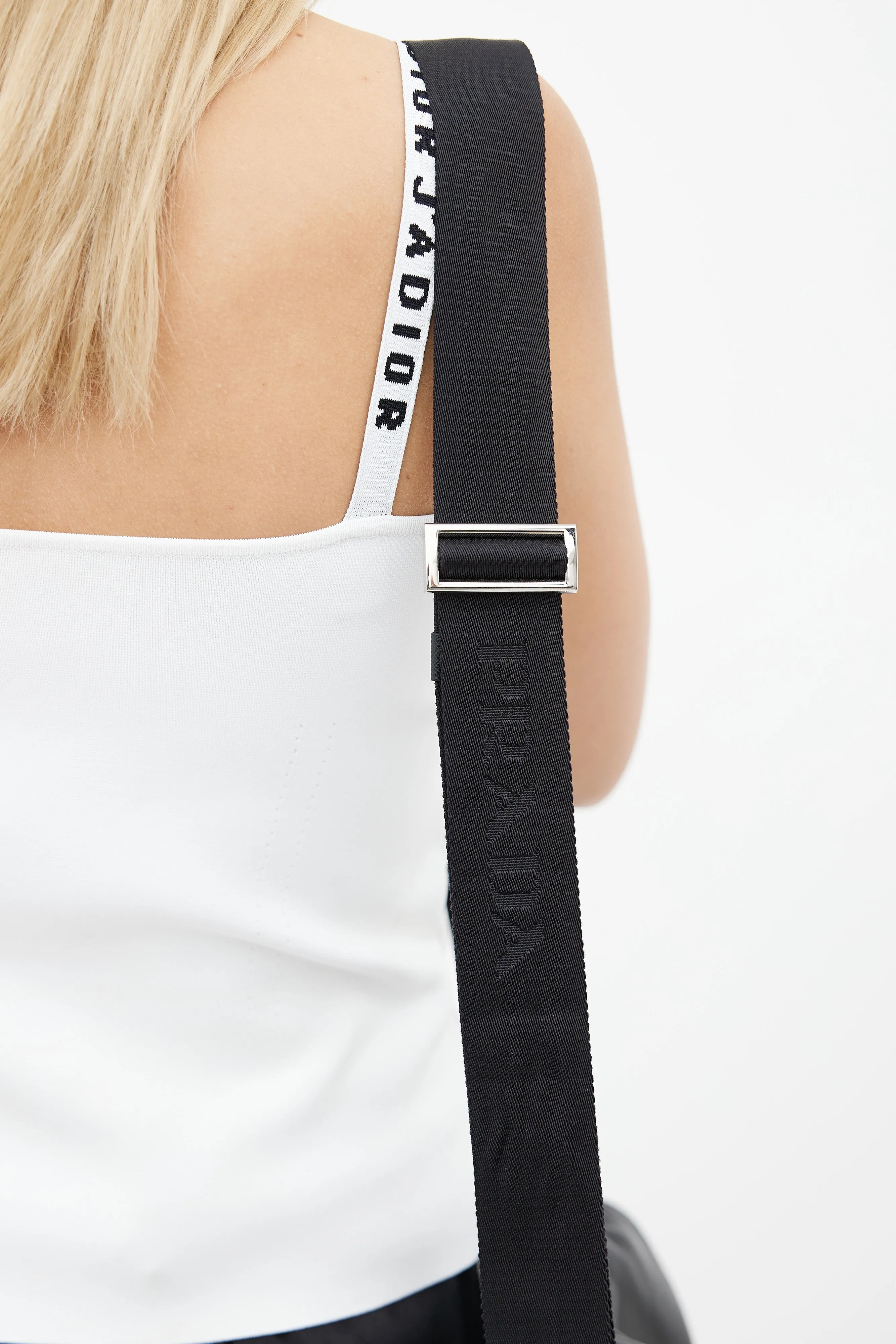 Black Nylon Messenger Bag