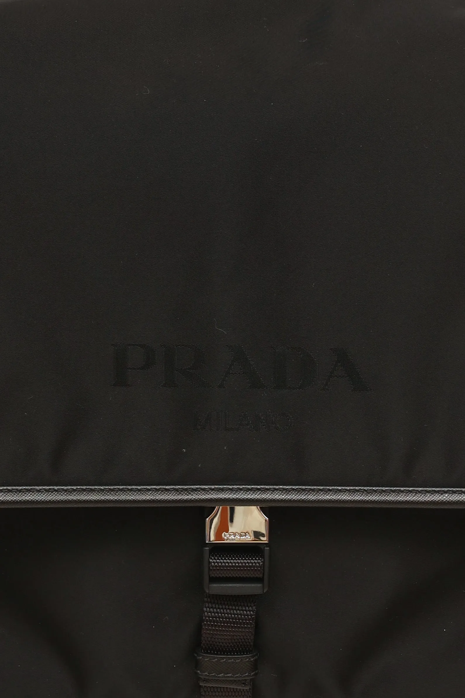 Black Tessuto & Saffiano Messenger Bag