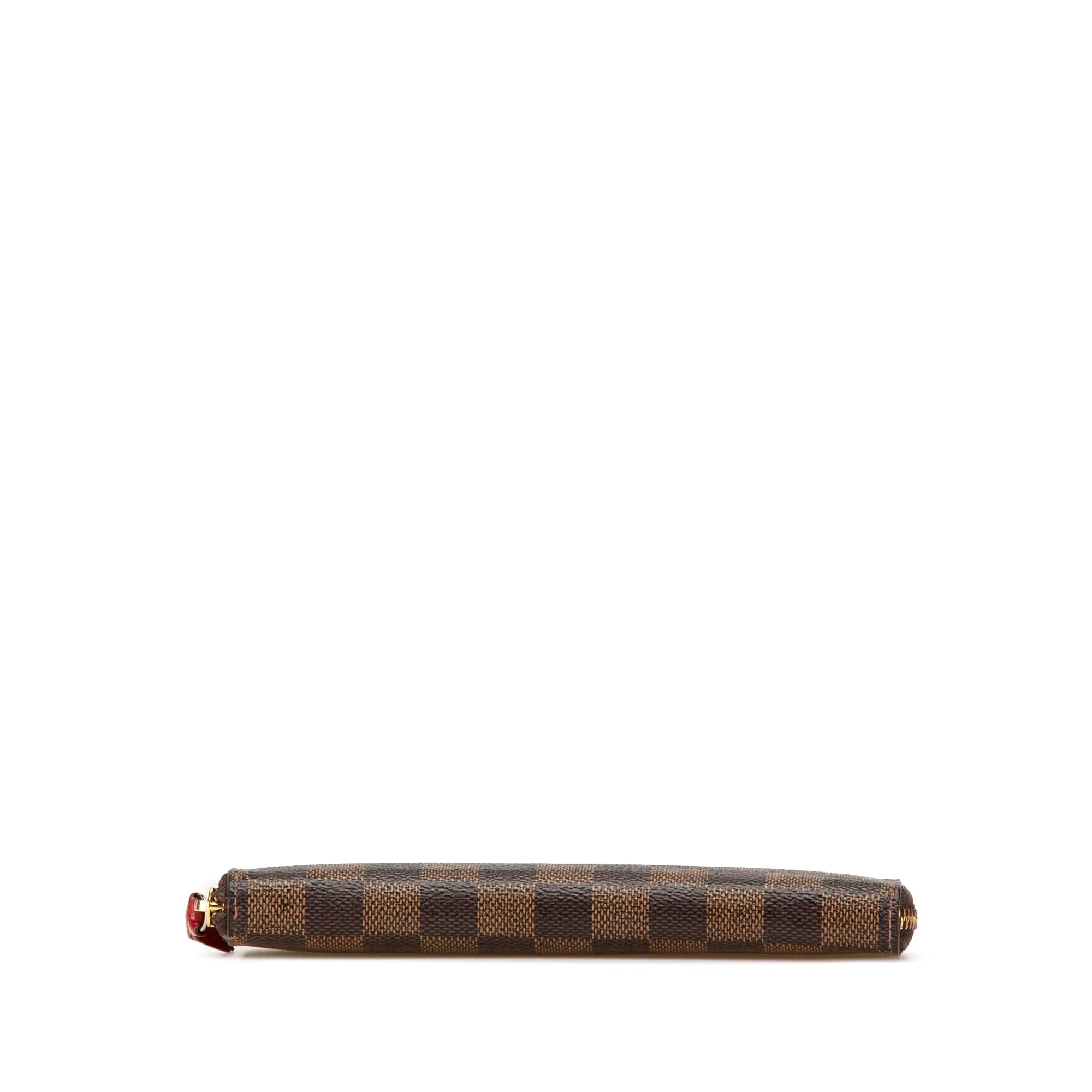 Brown Louis Vuitton Damier Ebene Clemence Wallet