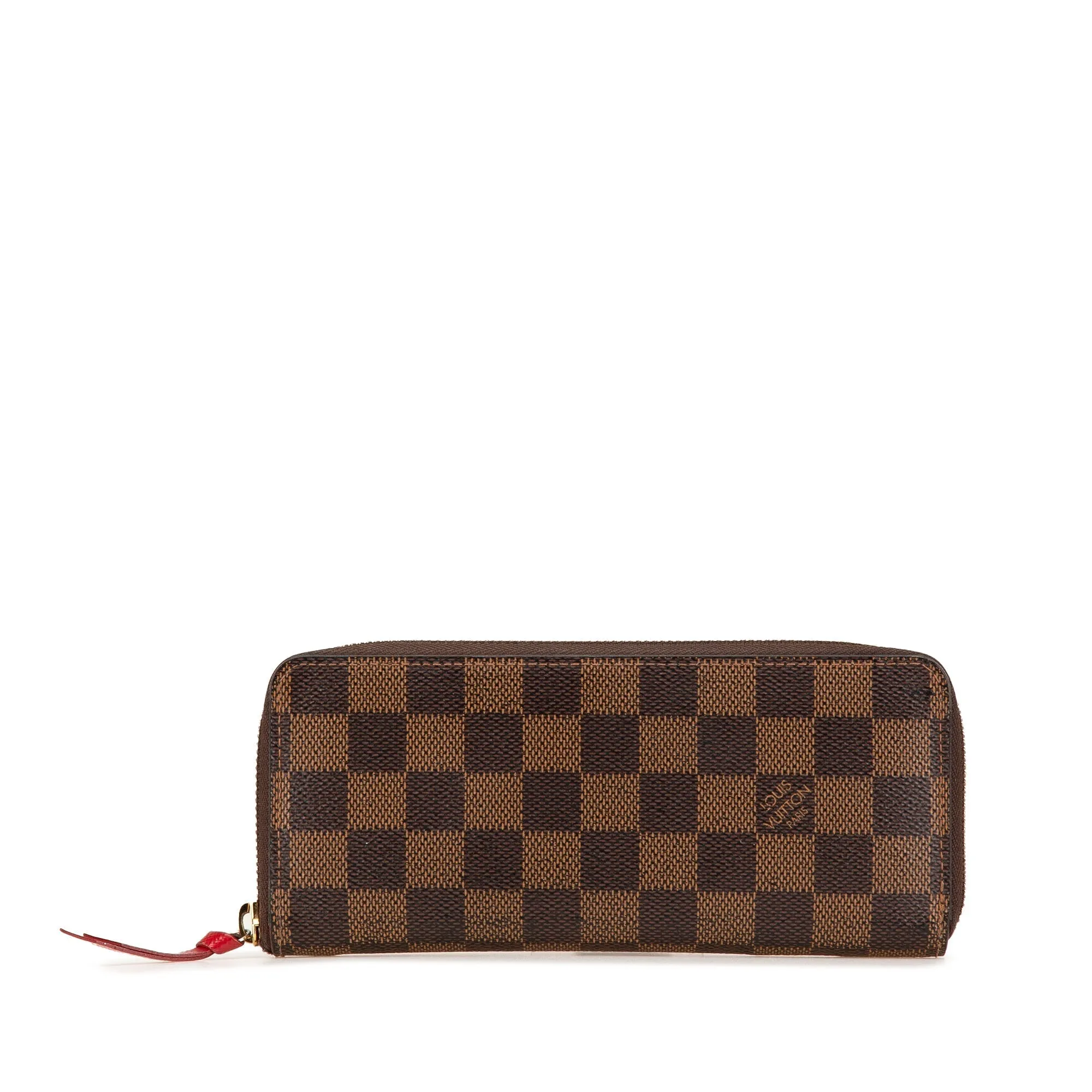 Brown Louis Vuitton Damier Ebene Clemence Wallet