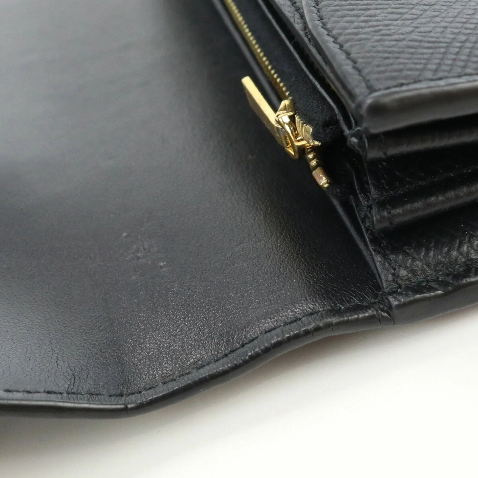 Celine Large Flap 10B563BEL Long Wallet with Folded Coin Purse Leather Ladies