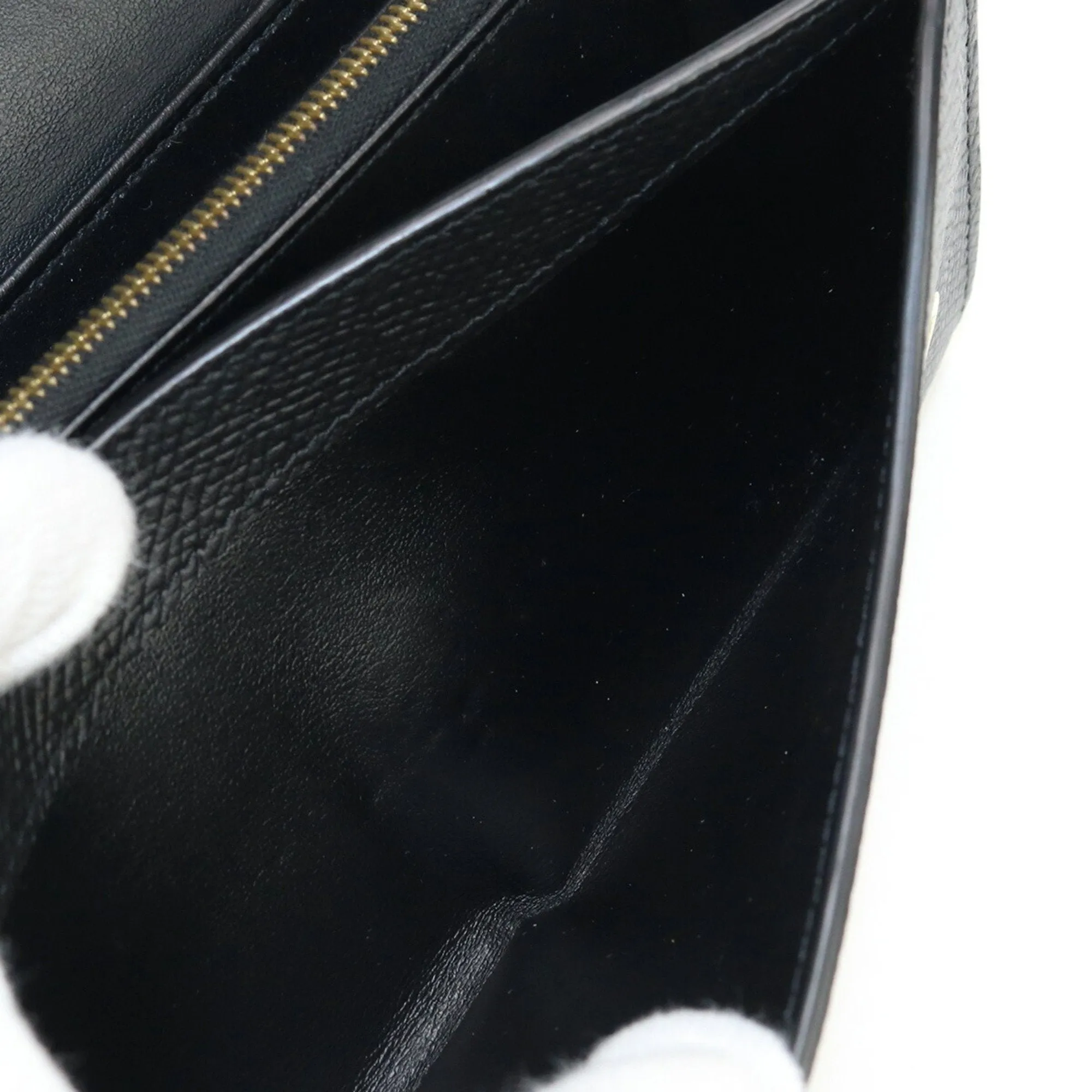 Celine Large Flap 10B563BEL Long Wallet with Folded Coin Purse Leather Ladies