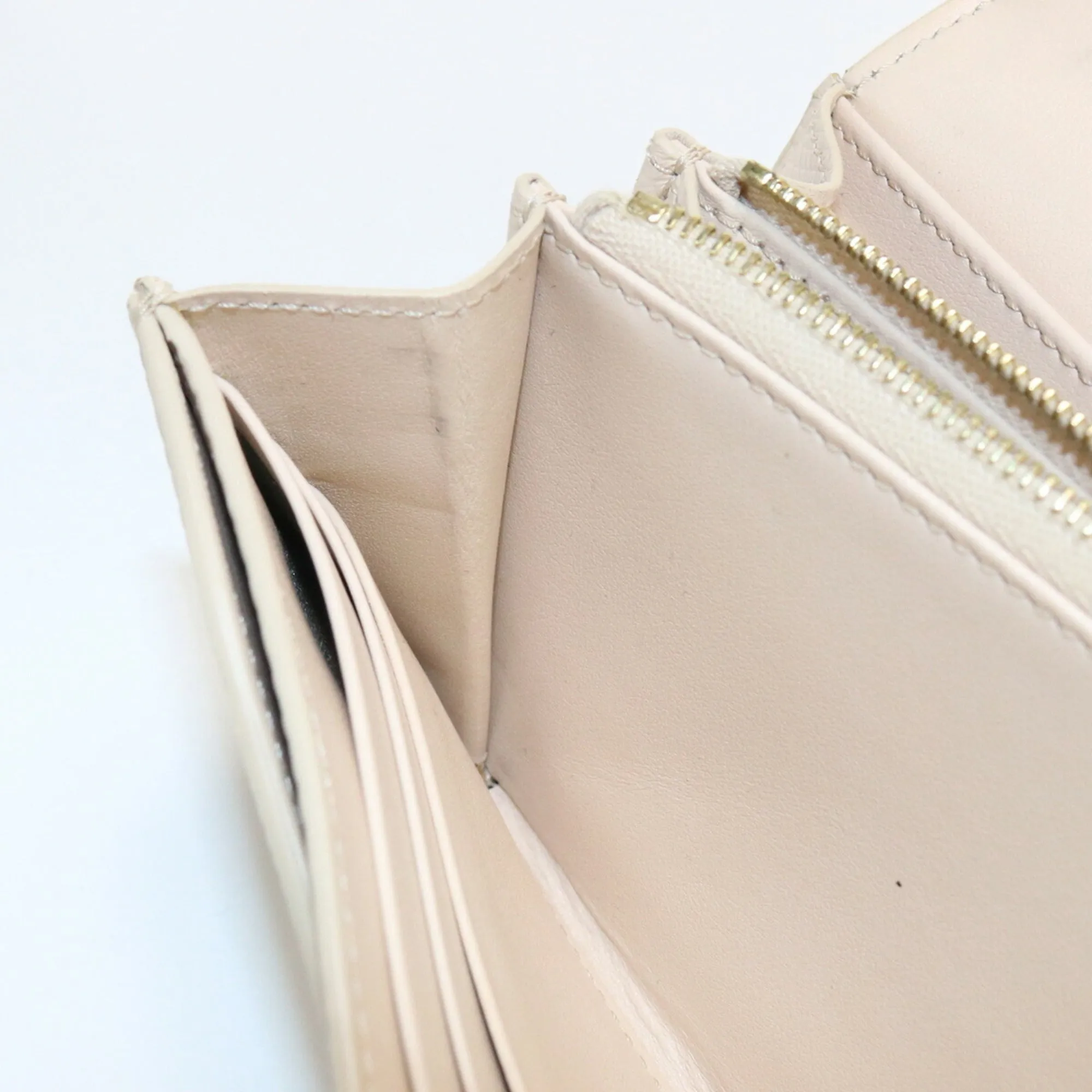 Celine Large Flap 73004757 Long Wallet with Folded Coin Purse Leather Ladies