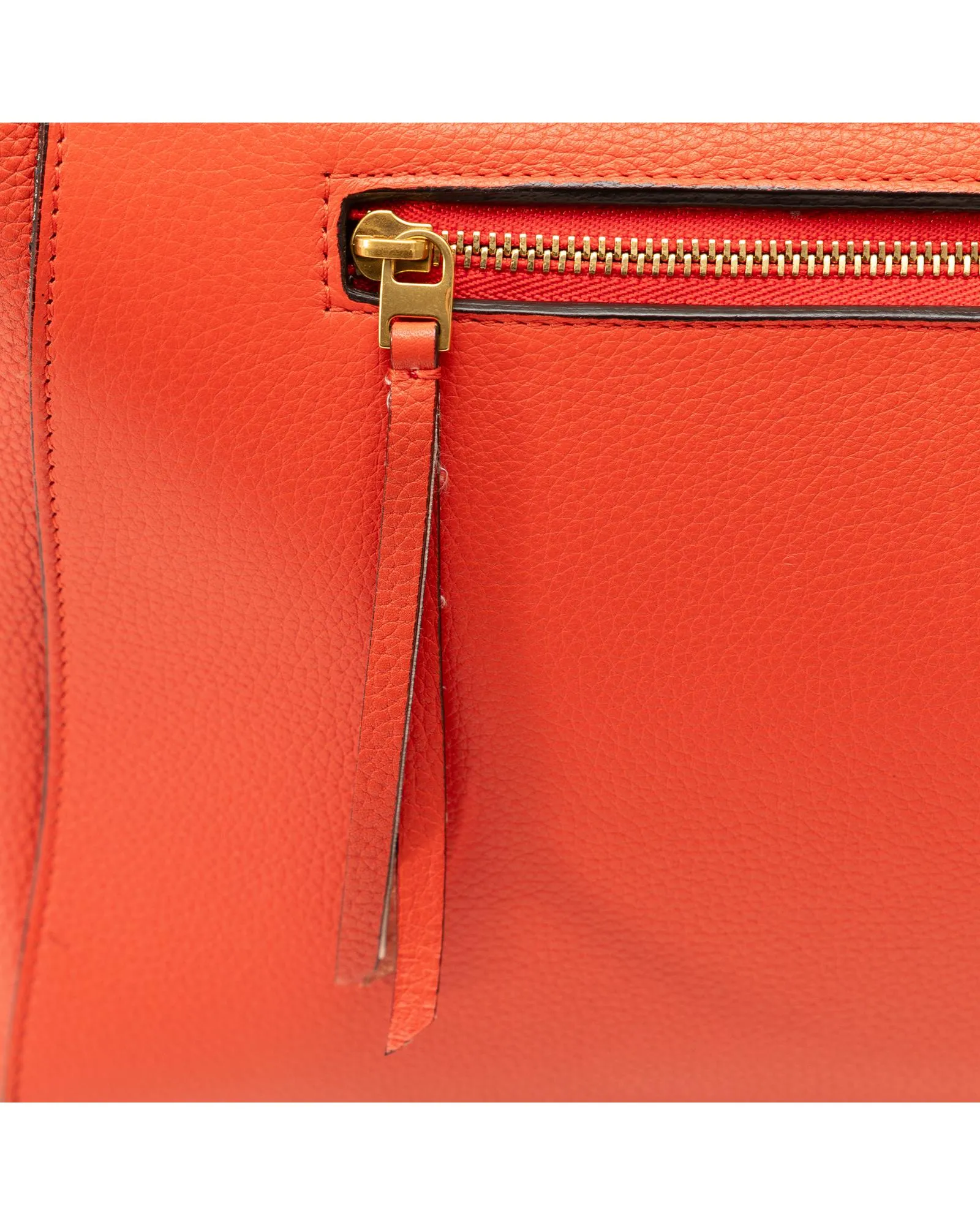 Celine Small Belt Bag in Red Grained Calfskin Leather