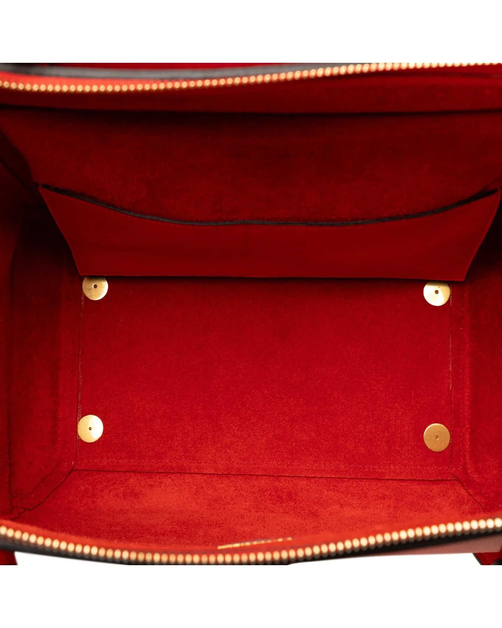 Celine Small Belt Bag in Red Grained Calfskin Leather
