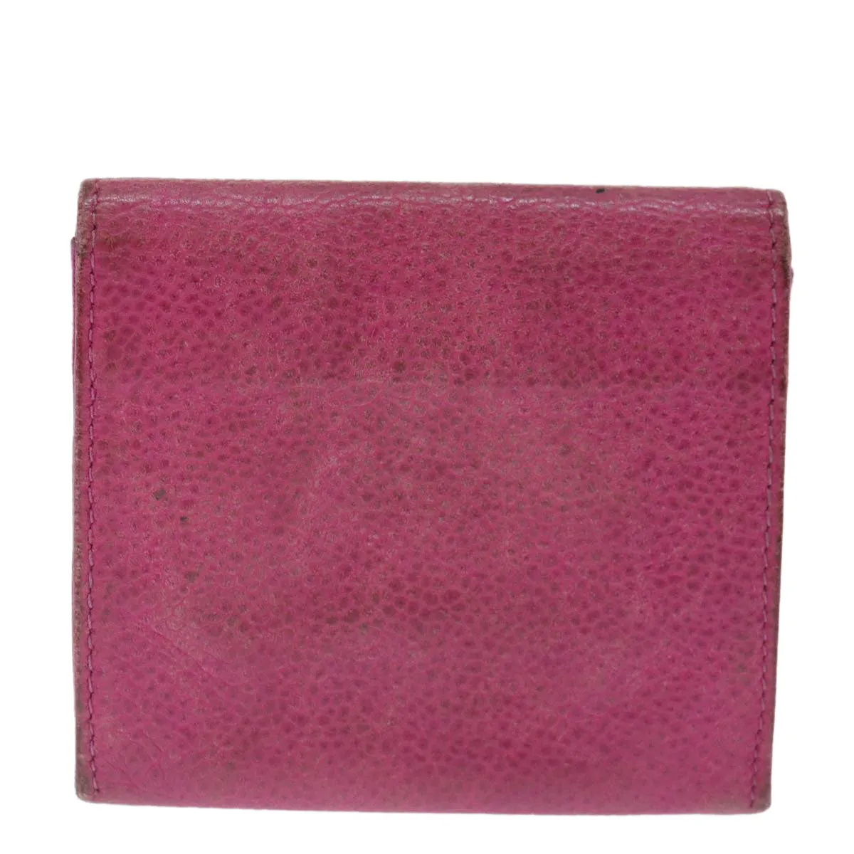 CHANEL COCO Mark Coin Purse Caviar Skin Pink CC Auth ar11706