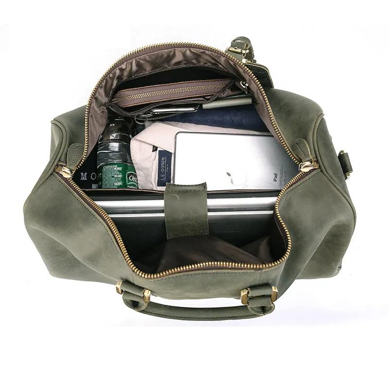 Christmas Gifts Men Vintage Travel Bag Duffel Bag Large Weekender Bag Leather Tote Overnight Bag