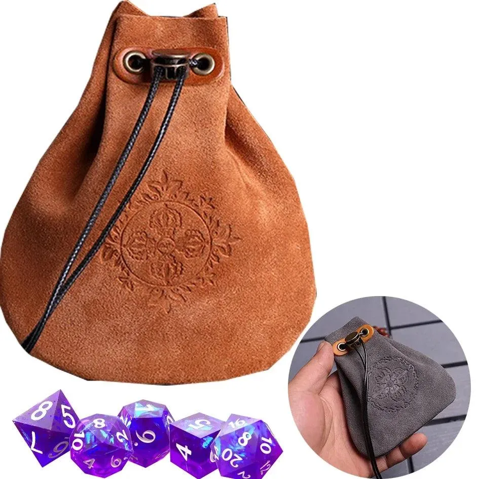 Dice Bag, Genuine Leather | Pouch For D&D
