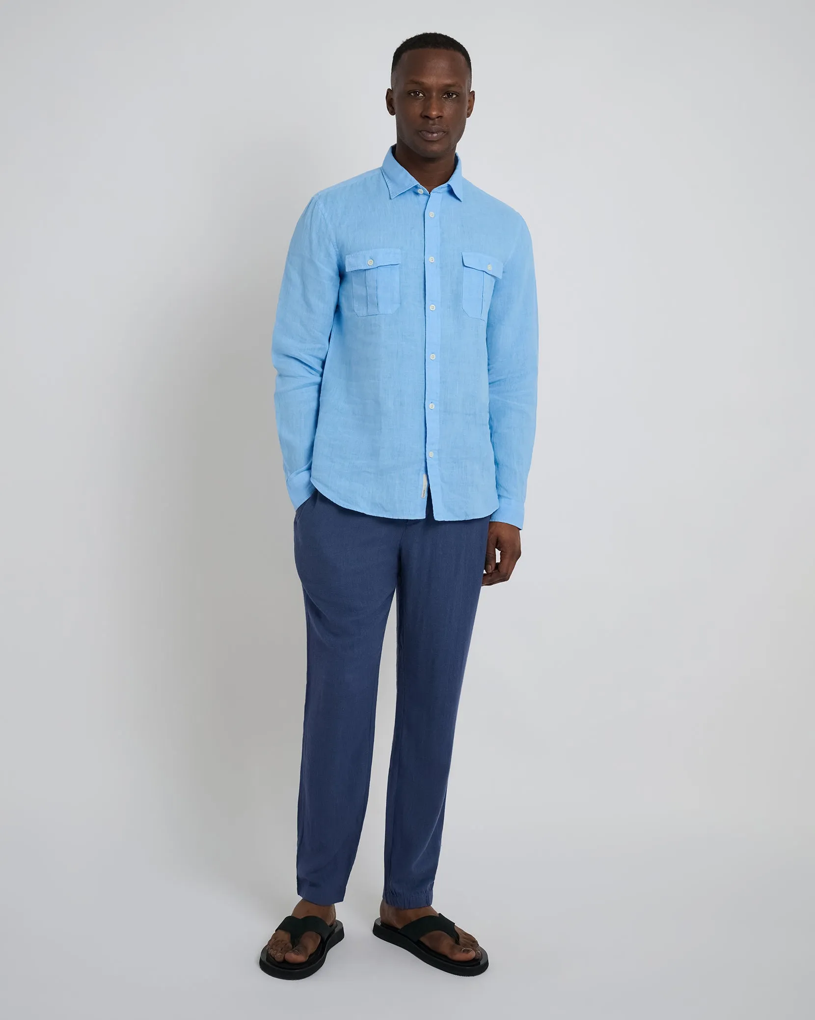 Garment Dye Linen Standard Fit Shirt