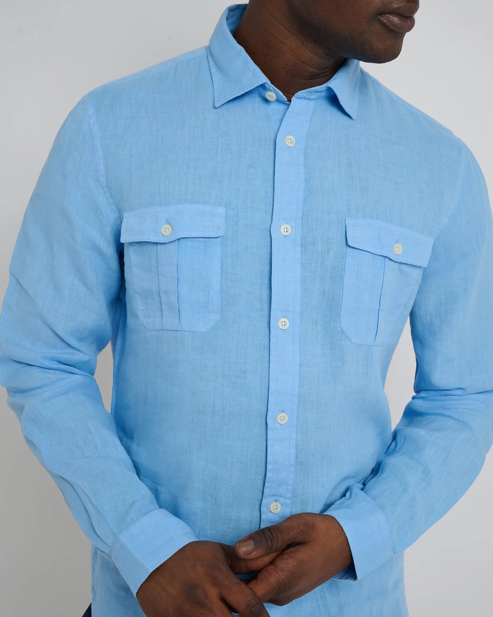 Garment Dye Linen Standard Fit Shirt