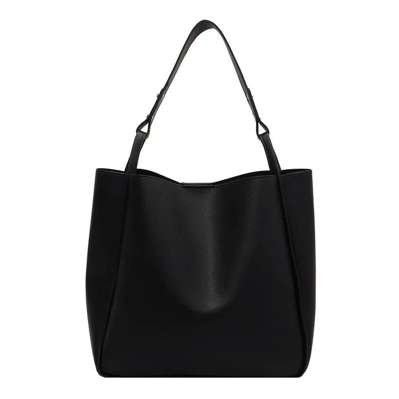 Large Pu Leather Streetwear Bucket Bag