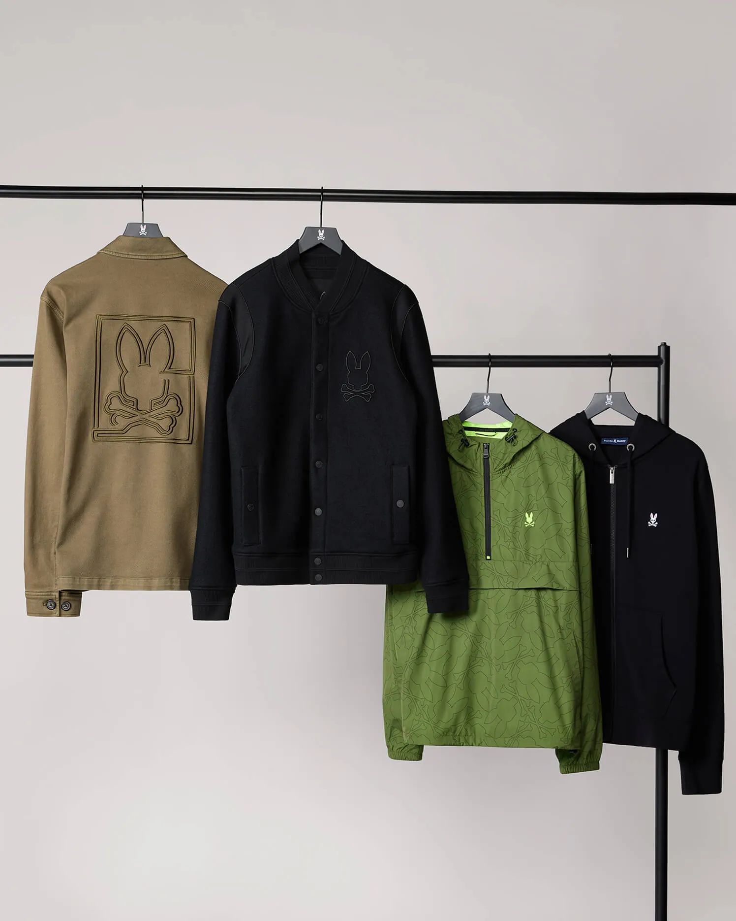 MENS CHESTER TWILL CHORE JACKET WITH EMBROIDERY - B6J387Z1OW
