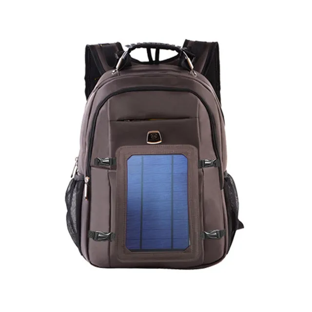 Men's leisure backpack solar energy multi-function high-capacity travel USB rechargeable travel bag outdoor computer backpack