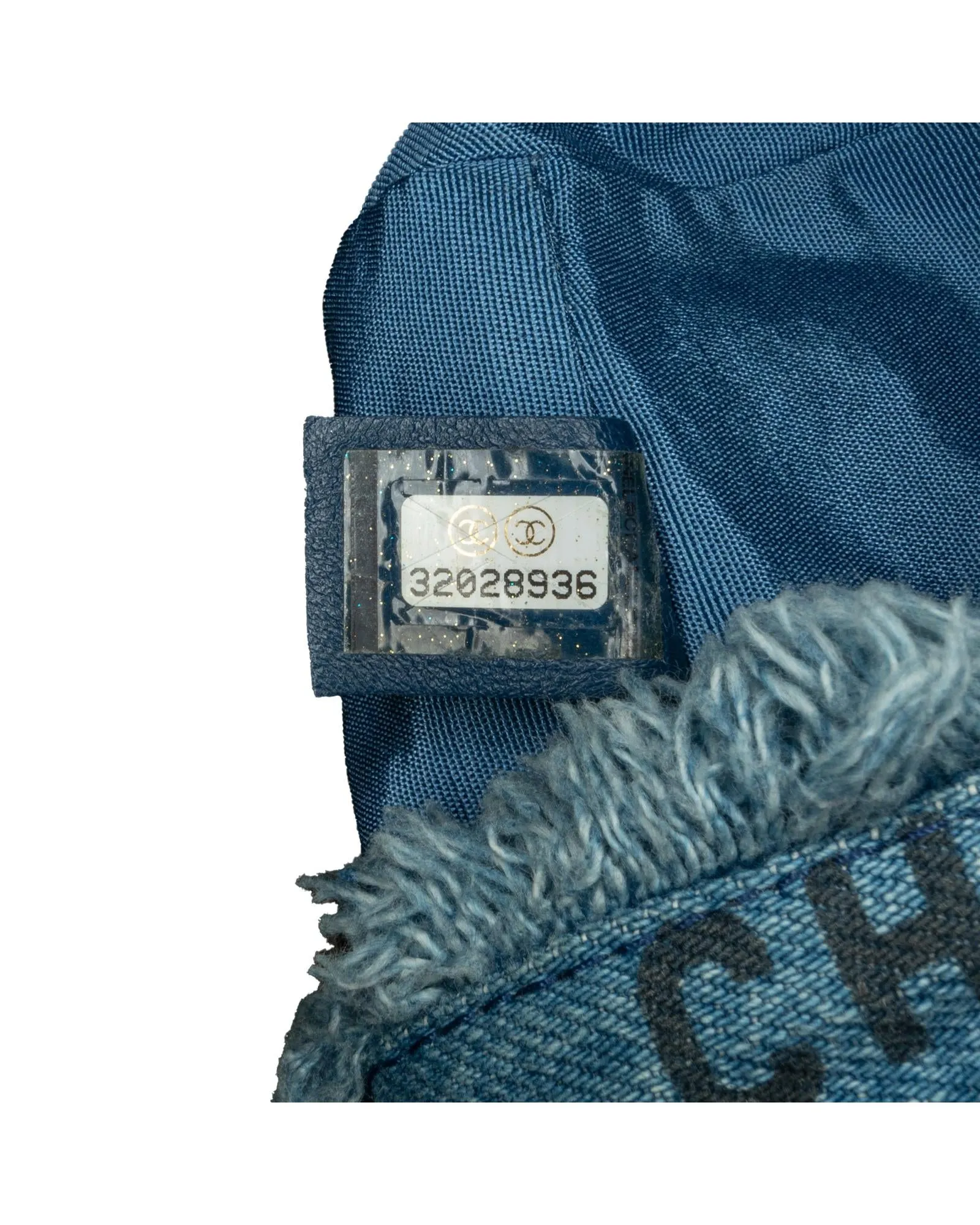 Mini Quilted Denim Bucket Bag with Chain Strap and CC Embellishment