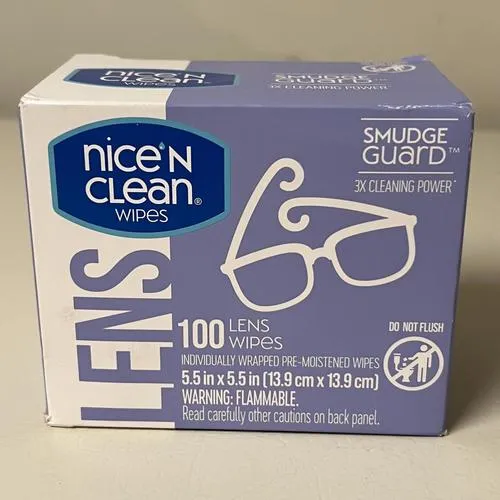 Nice 'n Clean SmudgeGuard Lens Cleaning Wipes (100 Total Wipes) | Pre-Moistened