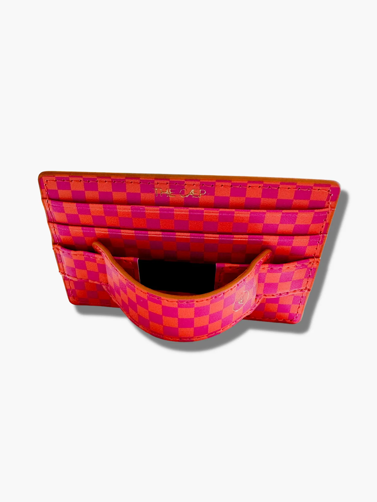 Pink/Orange Checkered Hoop Wallet