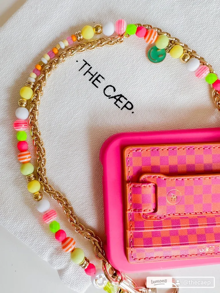 Pink/Orange Checkered Hoop Wallet