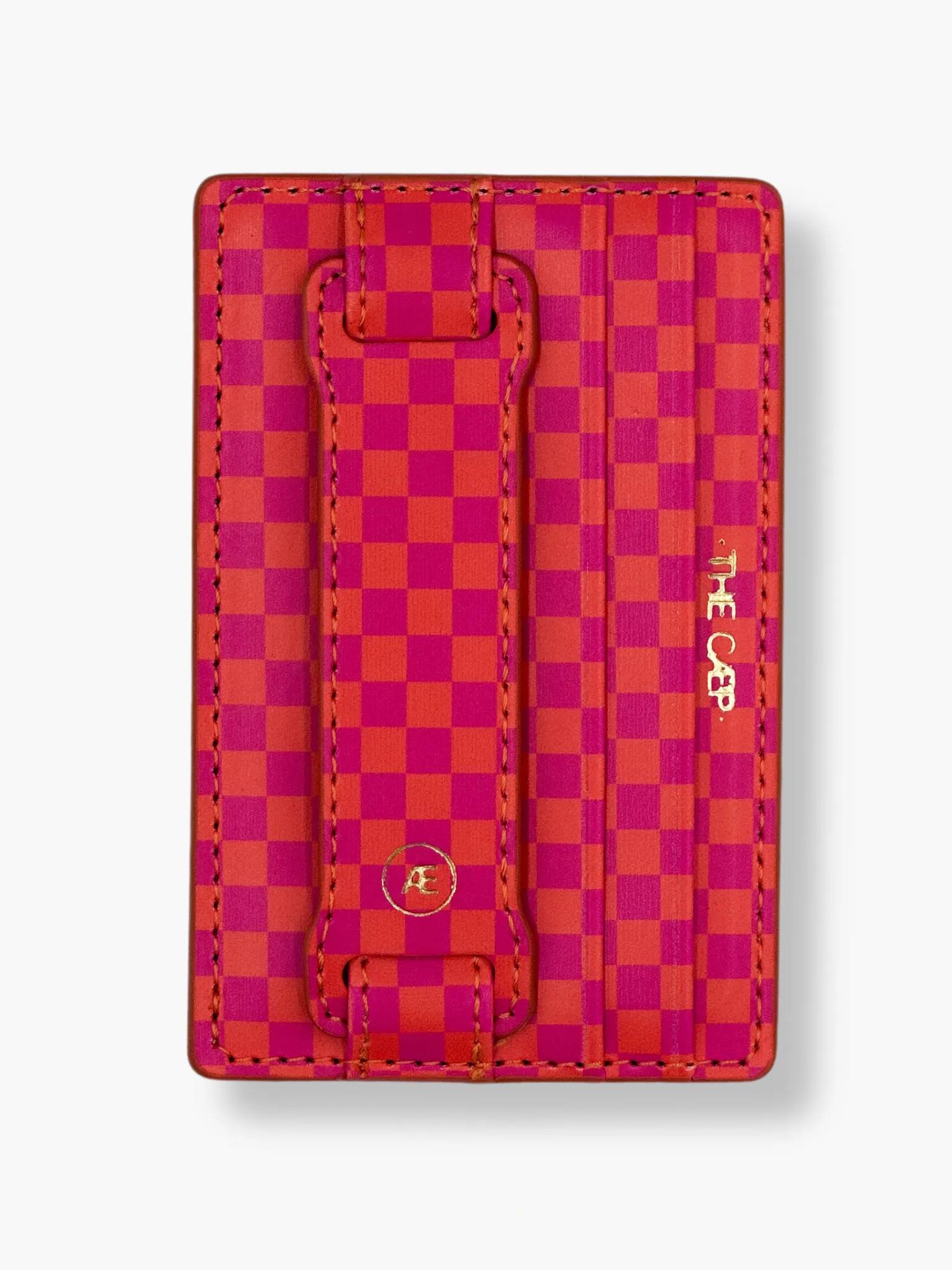 Pink/Orange Checkered Hoop Wallet