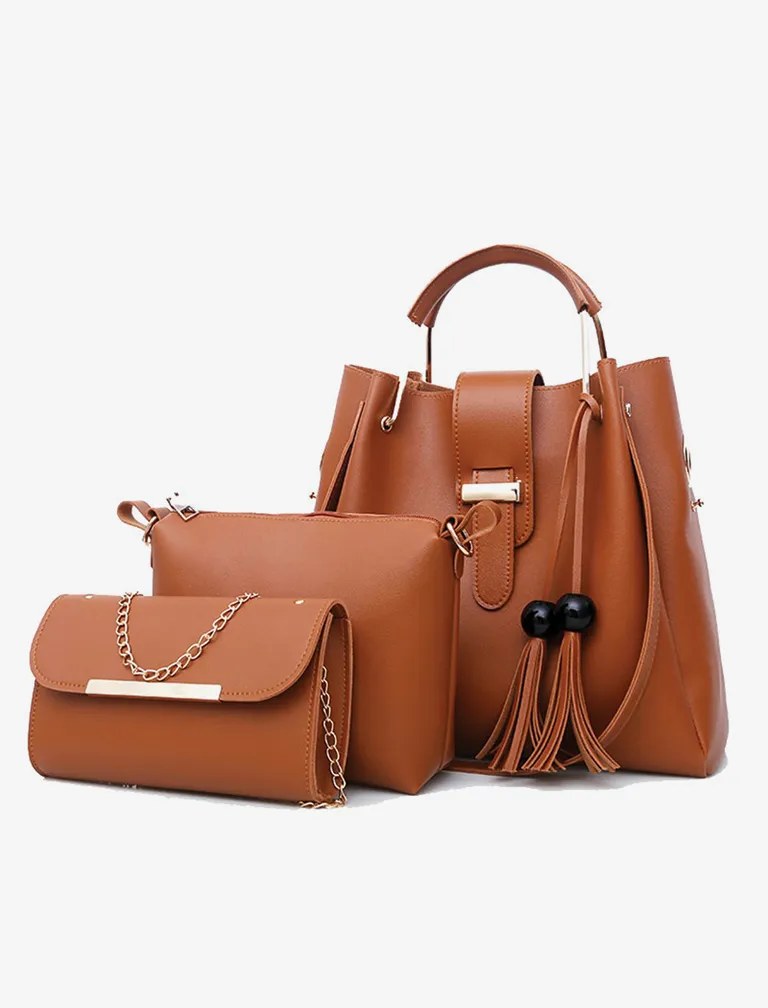 Tassel Metal Handle Bag & Purse