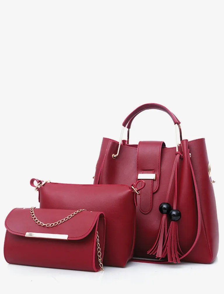 Tassel Metal Handle Bag & Purse