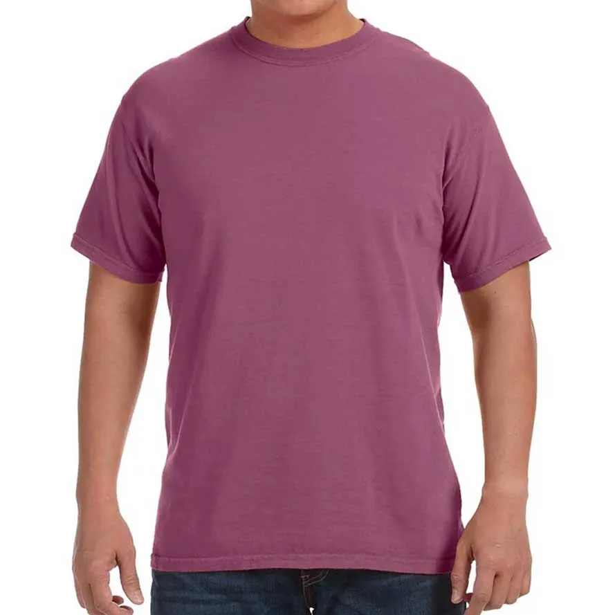 Unisex Cotton Garment Dyed T-Shirt (Berry)