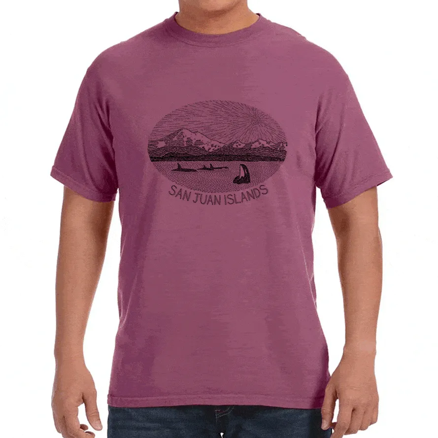 Unisex Cotton Garment Dyed T-Shirt (Berry)