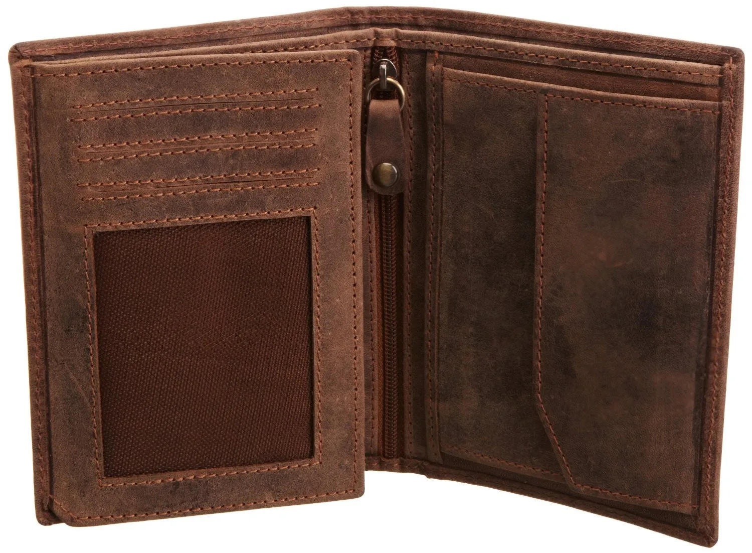 Venator distressed leather 10 card vertical  wallet #GW60