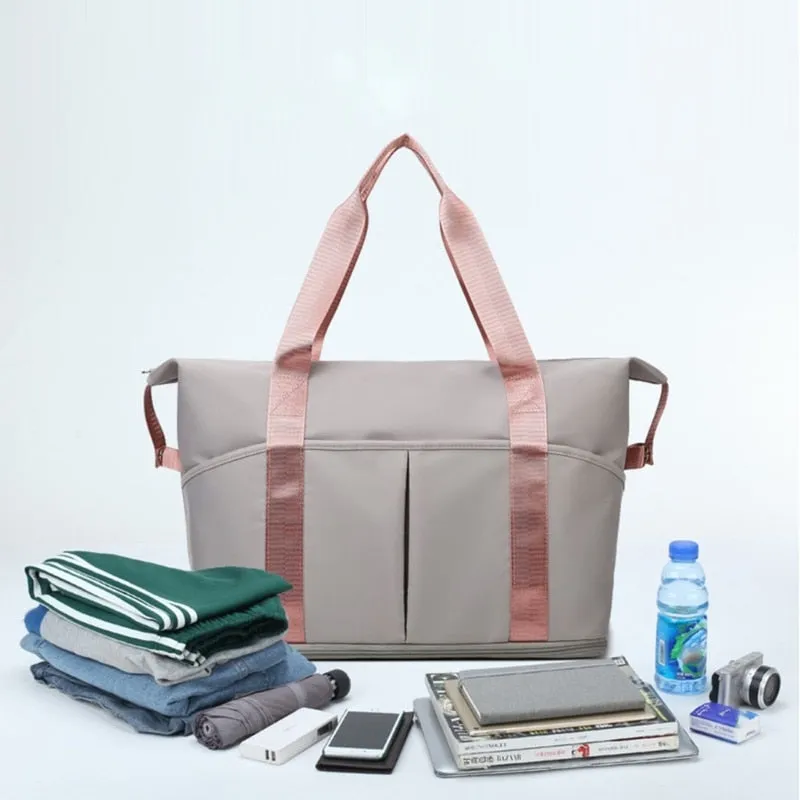 Women Travel Duffel Bag Large Expandable Weekender Carry-on Tote Gym Workout Bag Overnight Bag Mommy Hospital Bag