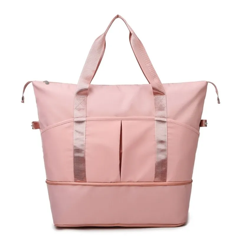 Women Travel Duffel Bag Large Expandable Weekender Carry-on Tote Gym Workout Bag Overnight Bag Mommy Hospital Bag