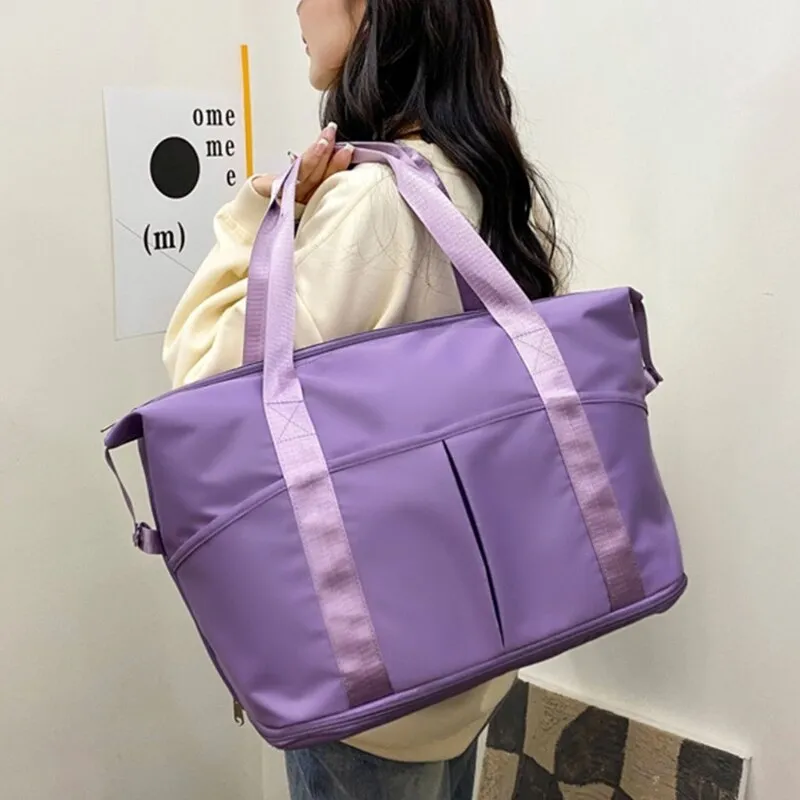Women Travel Duffel Bag Large Expandable Weekender Carry-on Tote Gym Workout Bag Overnight Bag Mommy Hospital Bag